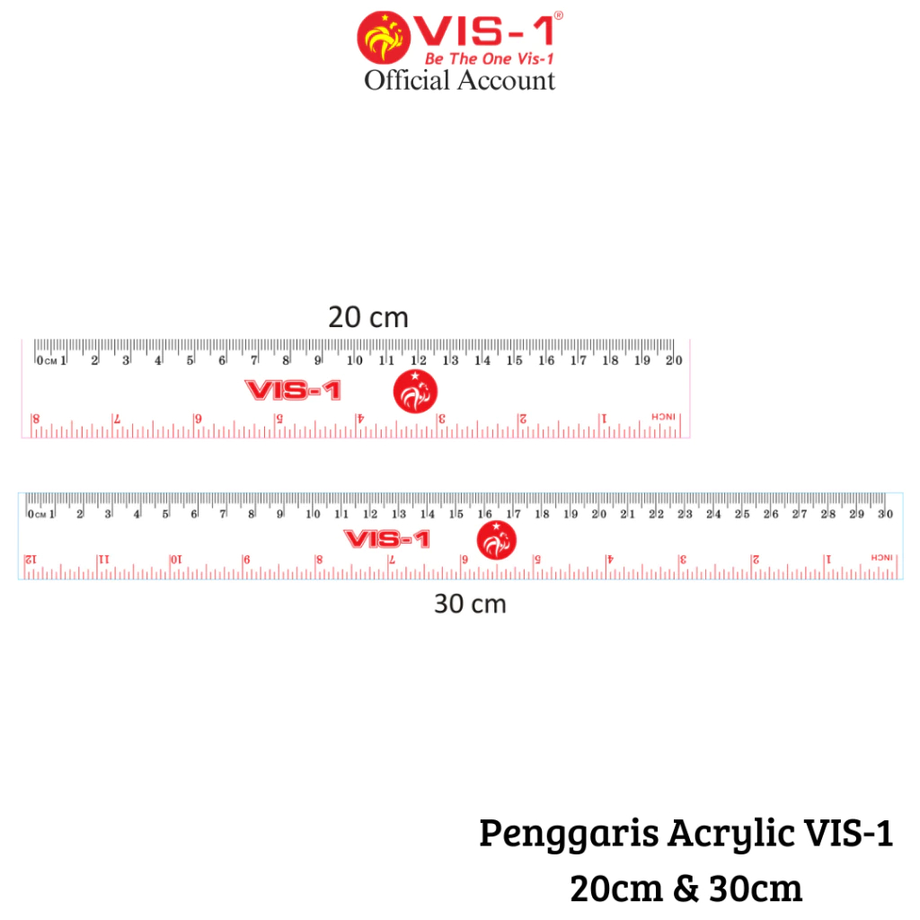 

Penggaris Panjang 20 cm dan 30 cm VIS-1 (1 pcs)