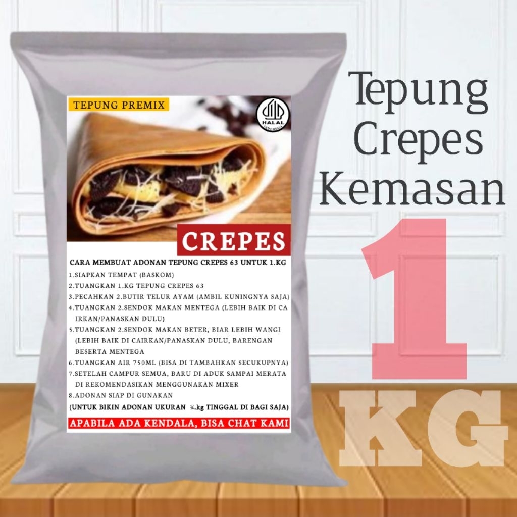 

Tepung Crepes Sweet 1 kg Renyah Kriuk Harum Original
