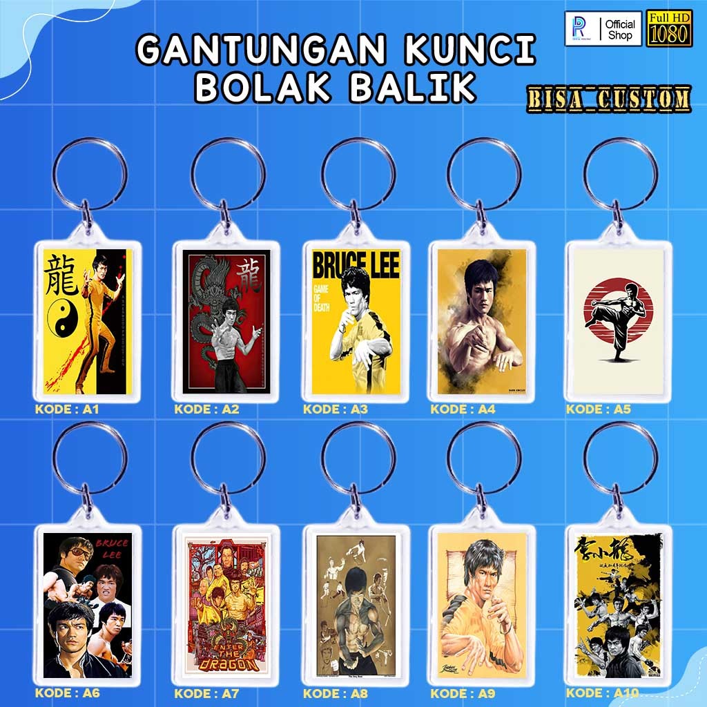 GANTUNGAN KUNCI AKRILIK BRUCE LEE / GANCI BRUCE LEE / GANTUNGAN KUNCI BRUCE LEE K12