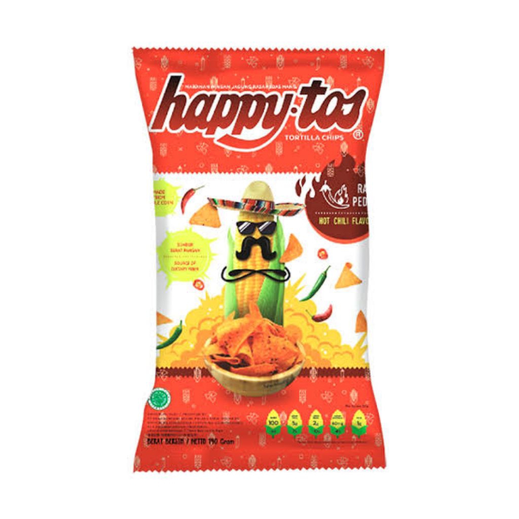 

Happy Tos Keripik Tortilla Pedas 140 g