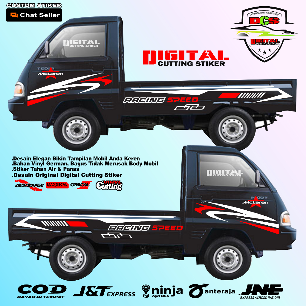 Stiker Mobil Pickup Colt T 120ss Stiker Variasi Bodi Samping Mobil Pickup Colt T, Carry, Futura dll