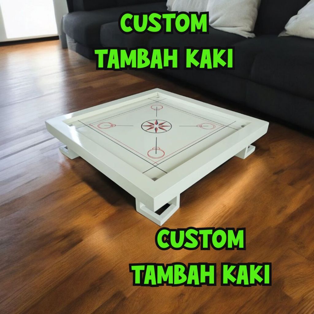 CUSTOM TAMBAH KAKI MEJA dan Ukuran Lubang Papan Meja Karambol Besar Kayu Premium