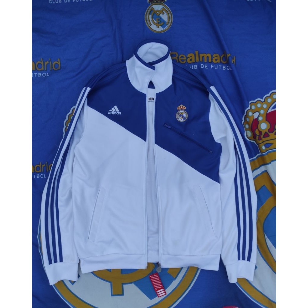 Tracktop Adidas Real Madrid White Blue Original