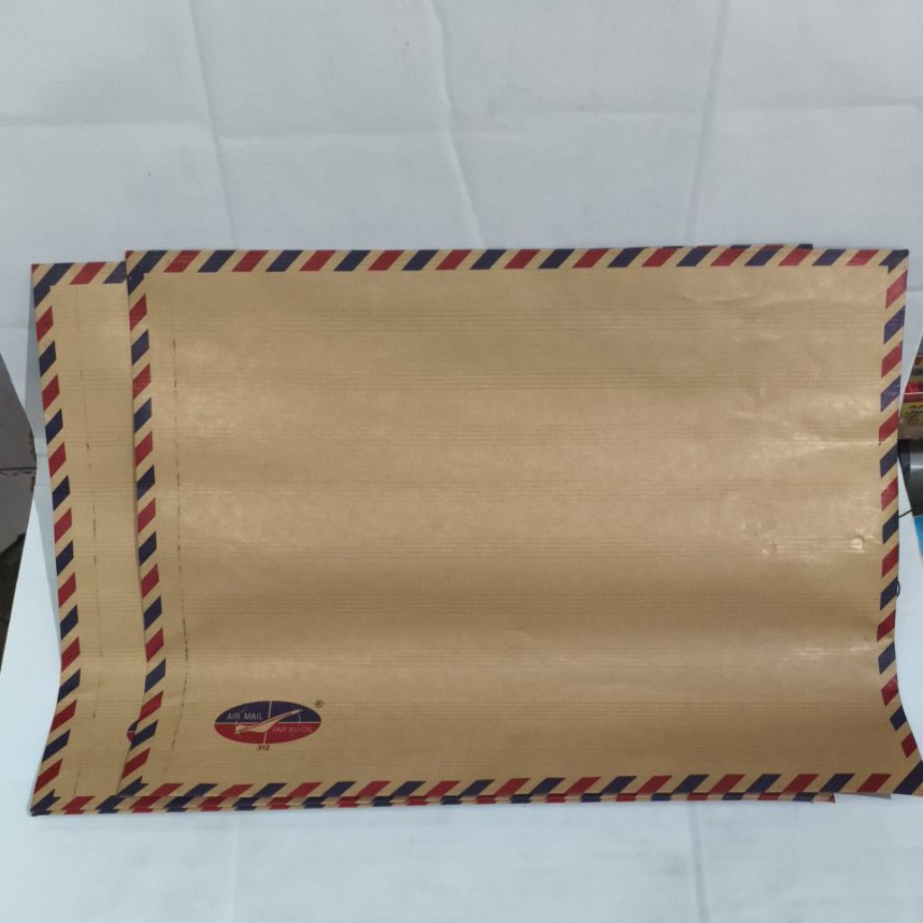 AMPLOP TALI COKLAT SUPER MAP BERGARIS AIR MAIL PARAVION 312 / pcs