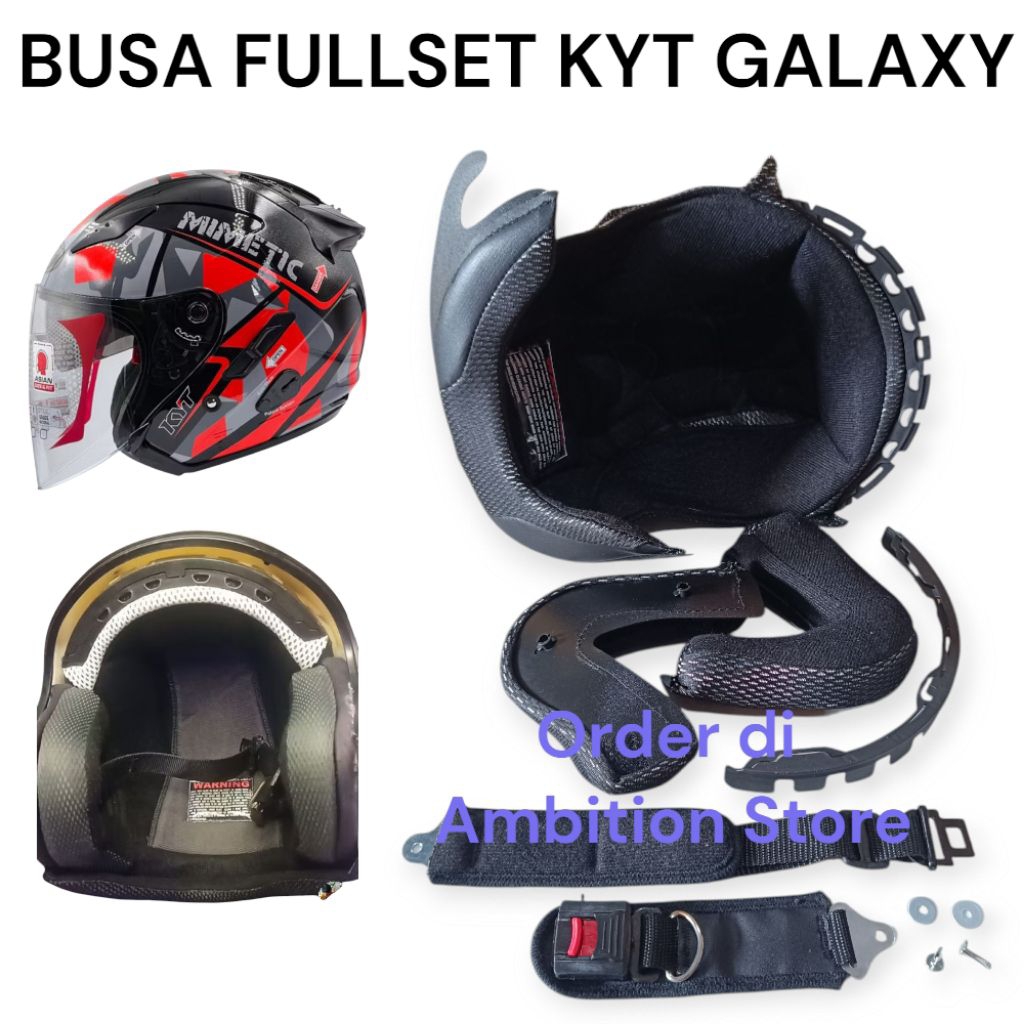 Busa Spon Daleman Helm KYT Galaxy Busa Fullset KYT Galaxy Flat R