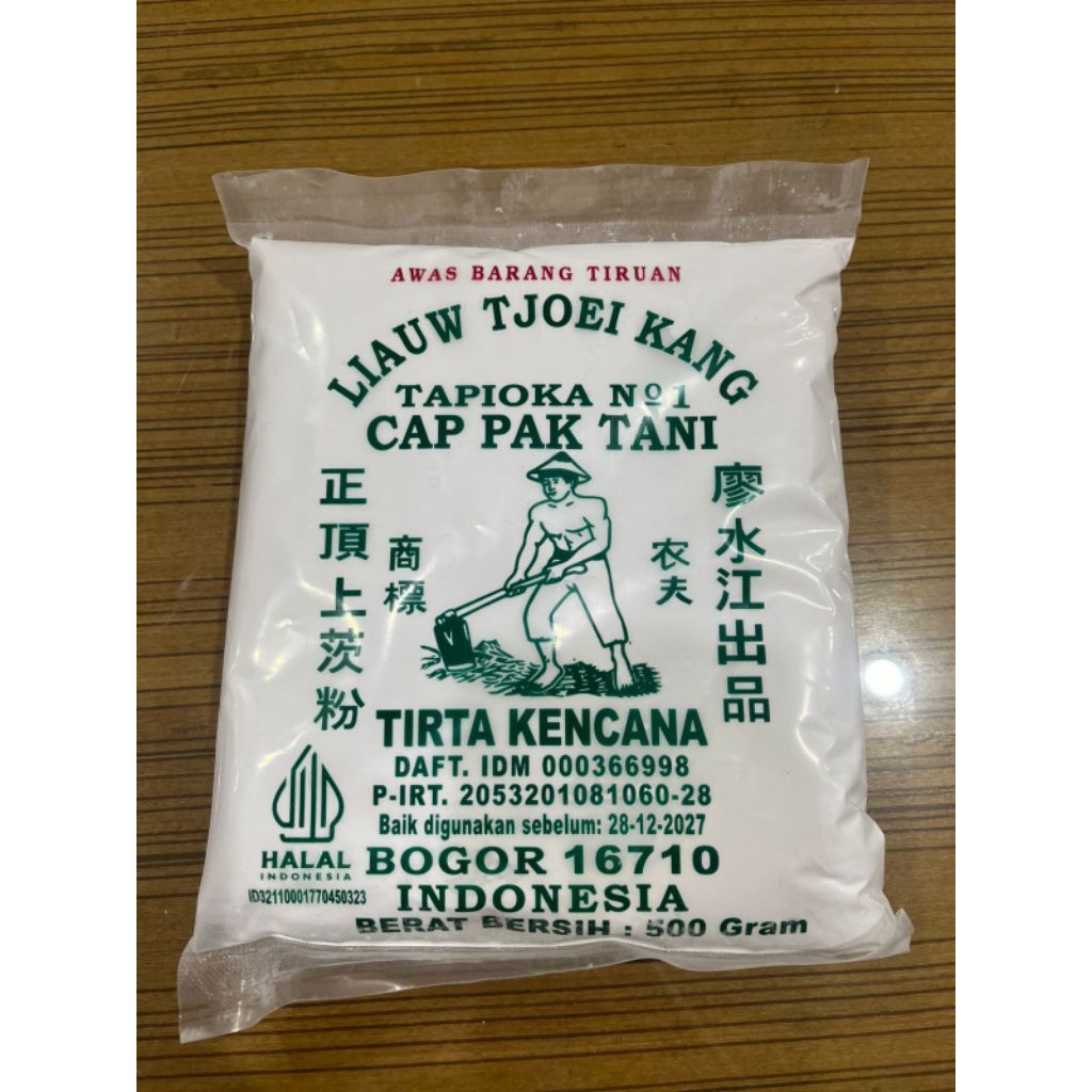 

TEPUNG KANJI / TEPUNG TAPIOKA CAP PAK TANI 500 GR