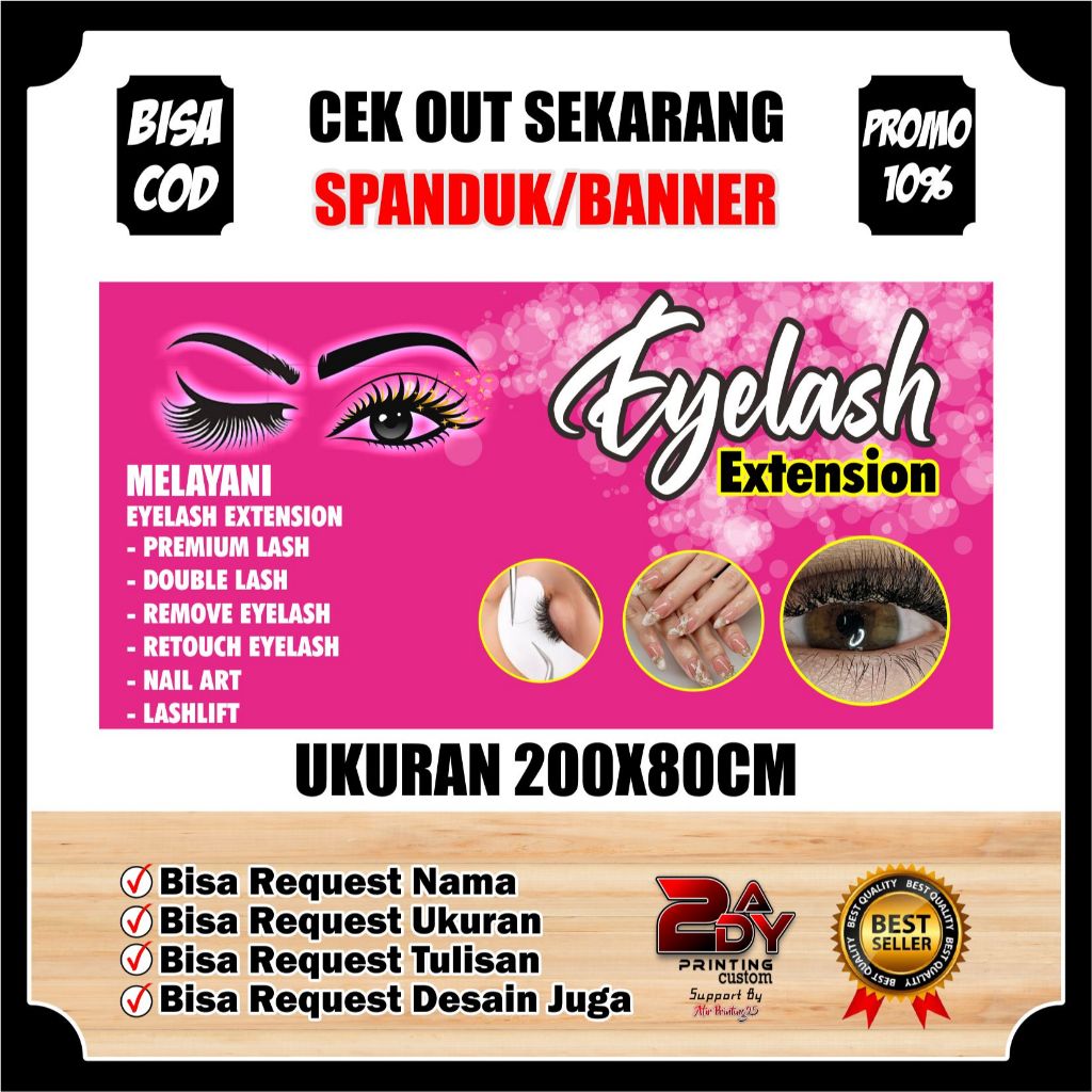 SPANDUK/BANNER EYELASH EXTENTIONS