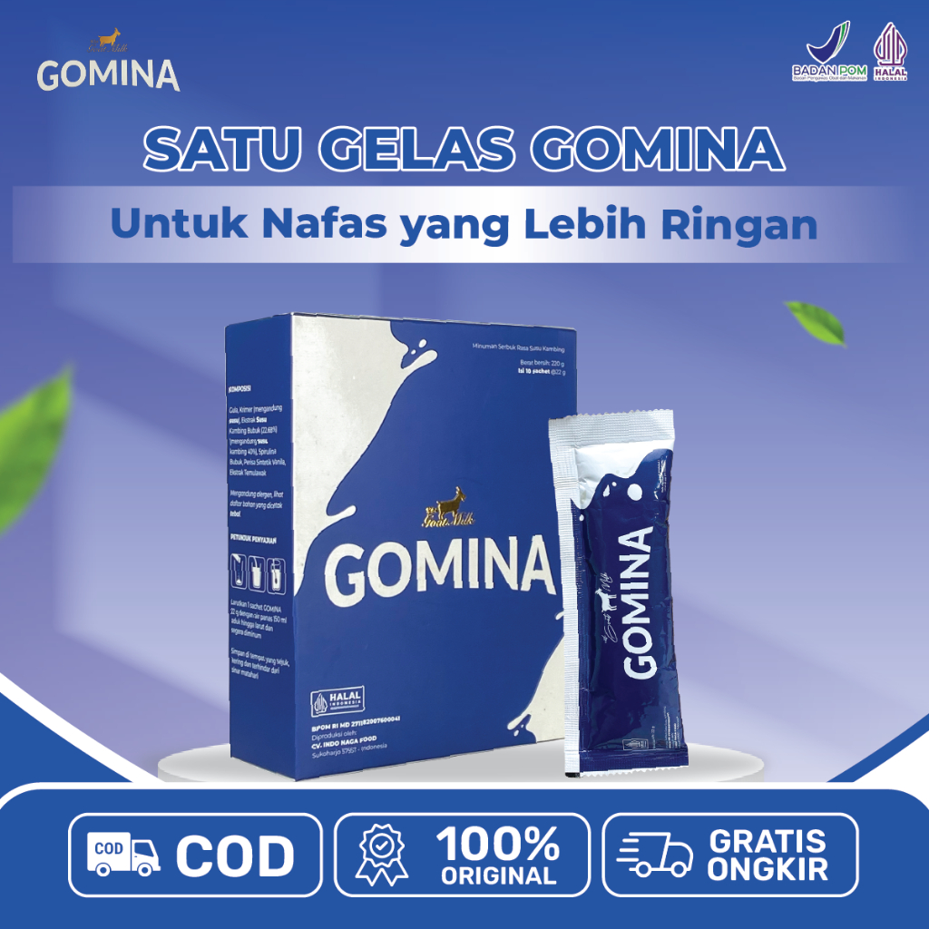 

Gomina Susu Kambing Etawa - Paket Hemat Untuk Nafas Yang Lebih Ringan Dan Sehat - 100% ORIGINAL