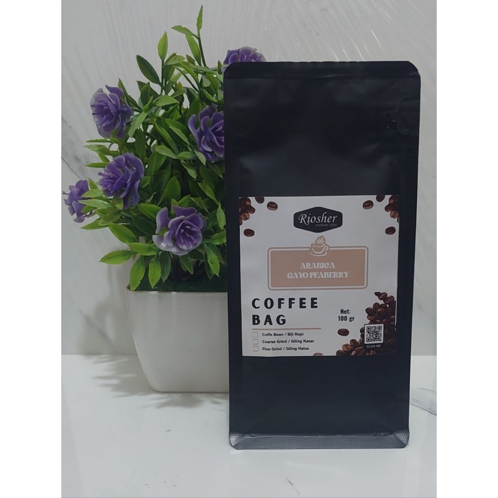 

Coffee Bag Arabica Gayo Peaberry [Gold]