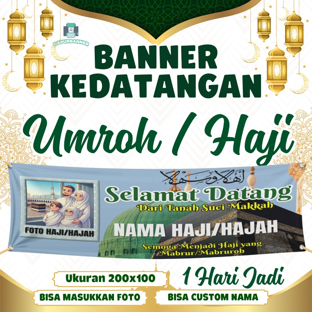 BANNER CUSTOM - X BANNER - STAND BANNER - KATALOG KEDATANGAN HAJI/UMROH