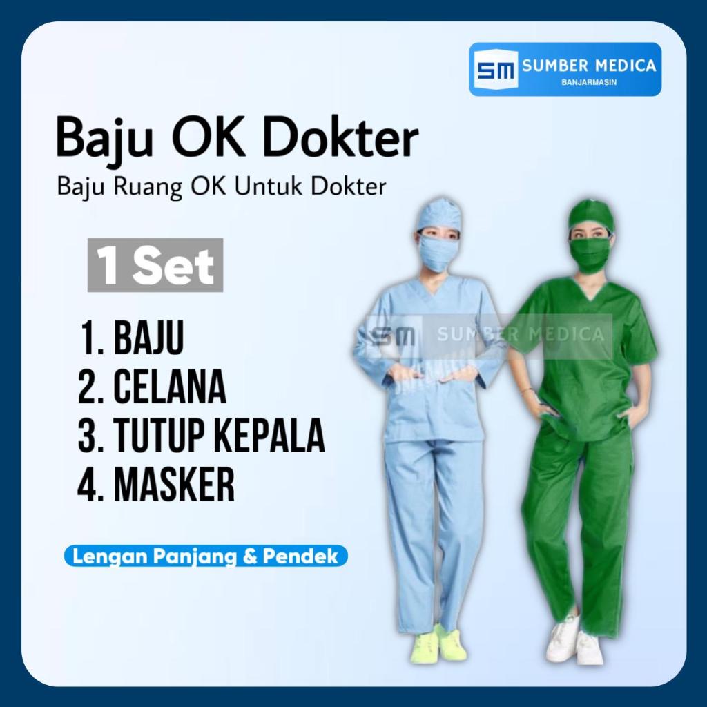 Baju OK Dokter 1 Set/Baju Ruangan Operasi 1 Set