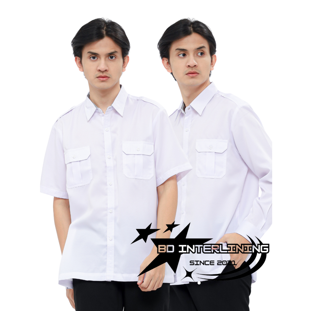 Baju Dinas Putih Seragam Kerja Lengan Panjang Pendek Kemeja PDH PDL PNS Tactical