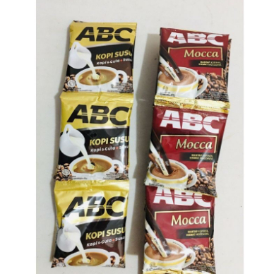 

Kopi ABC Susu / Mocca – 1 Renceng Isi 10 Sachet – Kopi Instan Praktis & Terjangkau