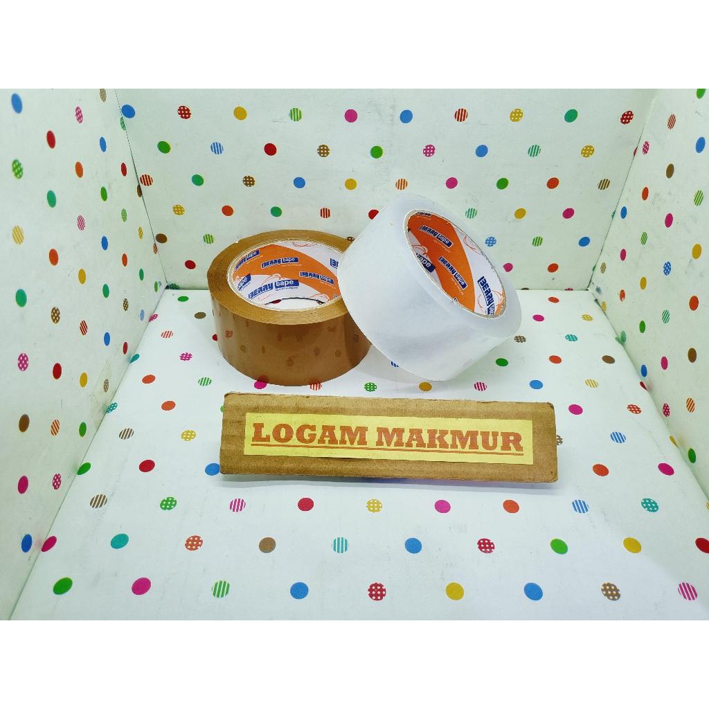 

LAKBAN ISOLASI 48MM UNTUK PAKET DOS OPP TAPE WARNA BENING COKLAT