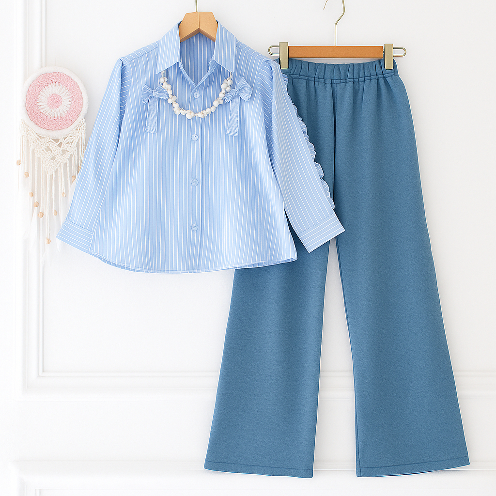 Wanset Celana Balita Lbaran Setelan Anak Muslimah Tpa Setelan Anak Cewek Umur 2-15 Tahun Setcelan An