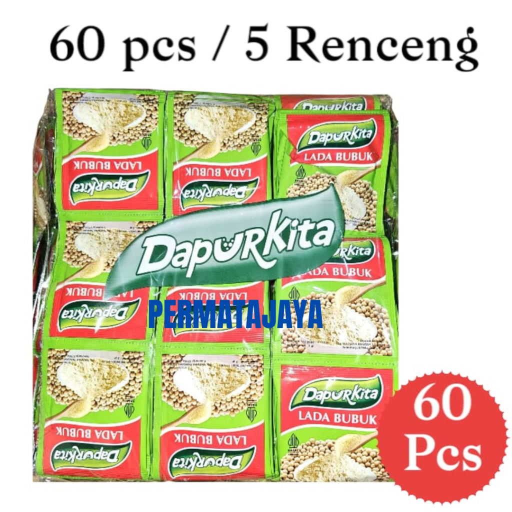 

60 Pcs / 5 Renceng Merica Lada Bubuk Dapur Kita Berat Bumbu Serbaguna Spices Powder Serbuk