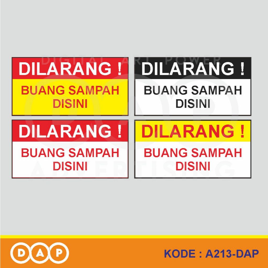 

A213 - Acrylic Sign, Stiker Akrilik Dilarang Buang Sampah Disini, Tahan Air, Termurah, dan Bisa Custom