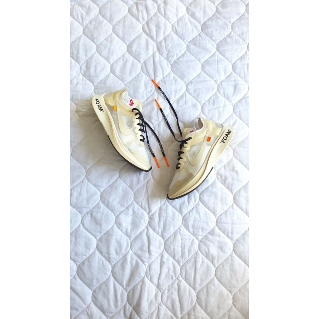 Nike off white zoom fly sneaker THE TEN limited edition original / sepatu putih