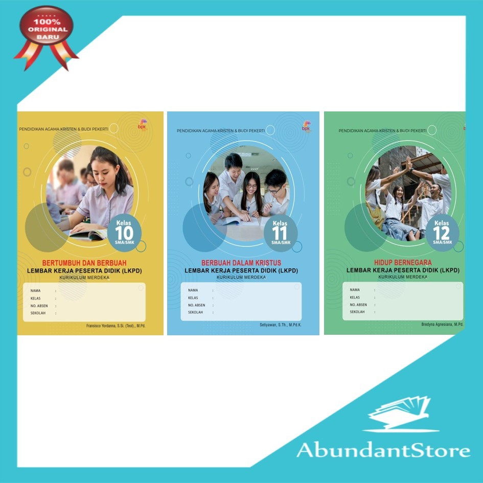 Buku LKS / LKPD Pendidikan Agama Kristen & Budi Pekerti  Kurikulum Merdeka Kelas 10 11 12 SMA