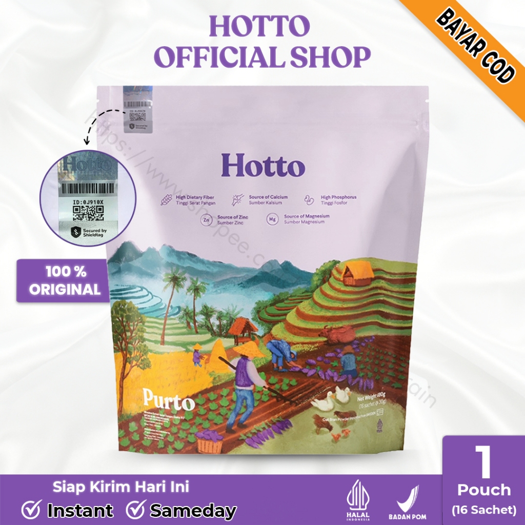 

HOTTO PURTO 1 POUCH 16 SACHET MINUMAN MULTIGRAIN HOTOPURTO HOTO HOTTOPURTO BPOM