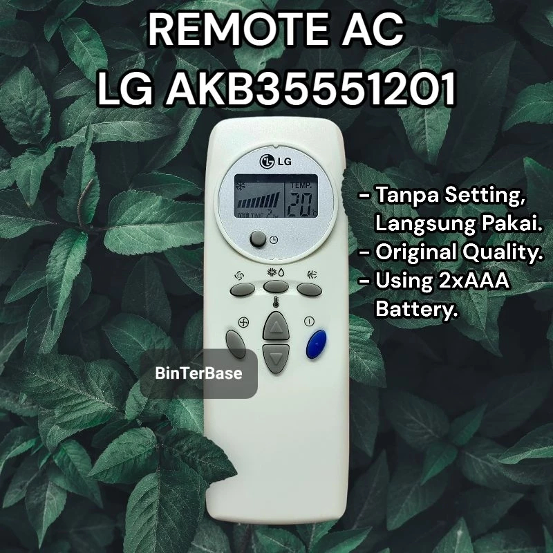 Remote remot AC LG Split AKB35551201 LG4 RAC89 LG kw Ori Original Pabrik Bulat 1201