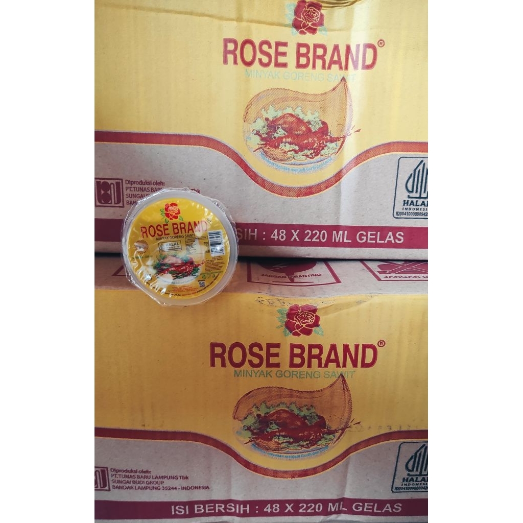 

ROSE BRAND MINYAK GORENG 220 ML 1 DUS ( @48 PCS) GELAS