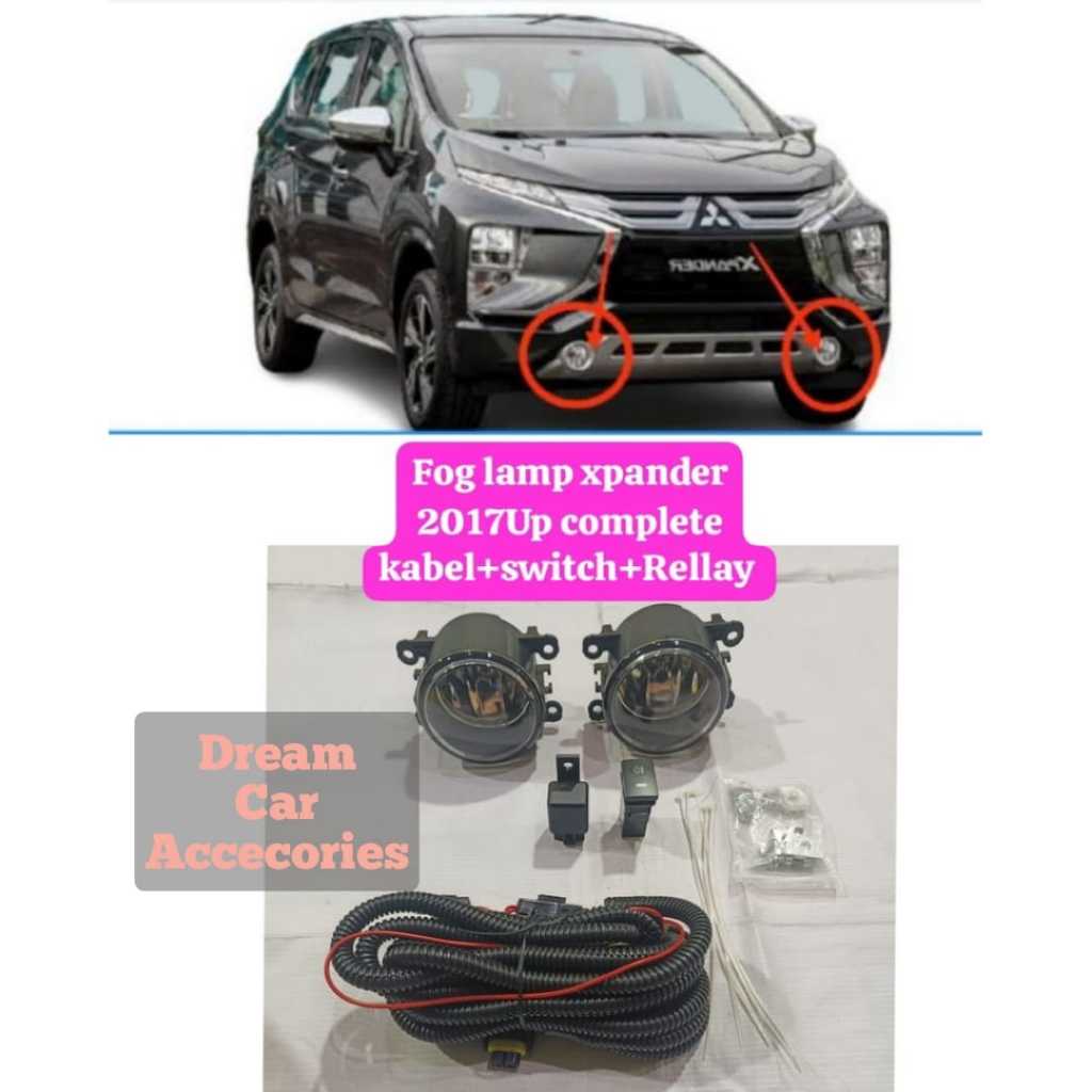 Foglamp Fog Lamp Lampu Kabut Lampu Bumper Depan Mitsubishi Xpander Exceed Ultimate Cross 2017 2018 2