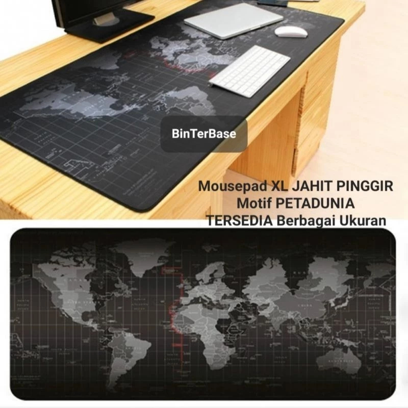 Mouse Pad Petadunia XL Professional Gaming Desk 30x60 30x80 40x80 M L XL mousepad peta dunia jahit p