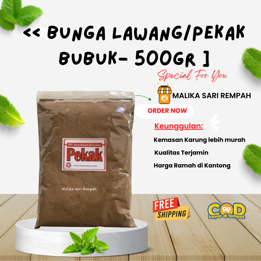 

Bunga Lawang Pekak BUBUK ASLI [ 500 gram / 1 KG ]