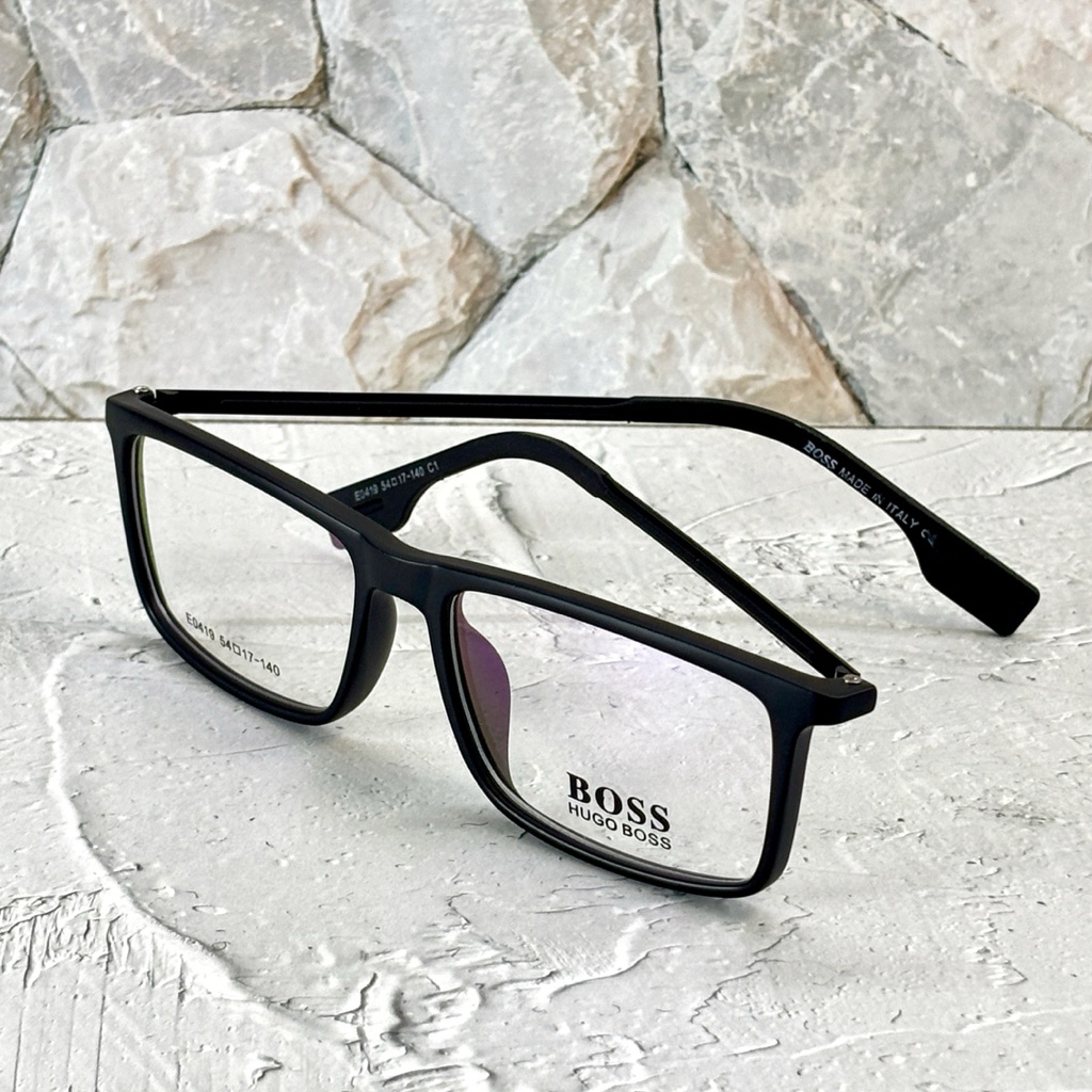 Frame kacamata Pria Elegan Hugo Boss 419 stylish Modern Siap Pasang Lensa