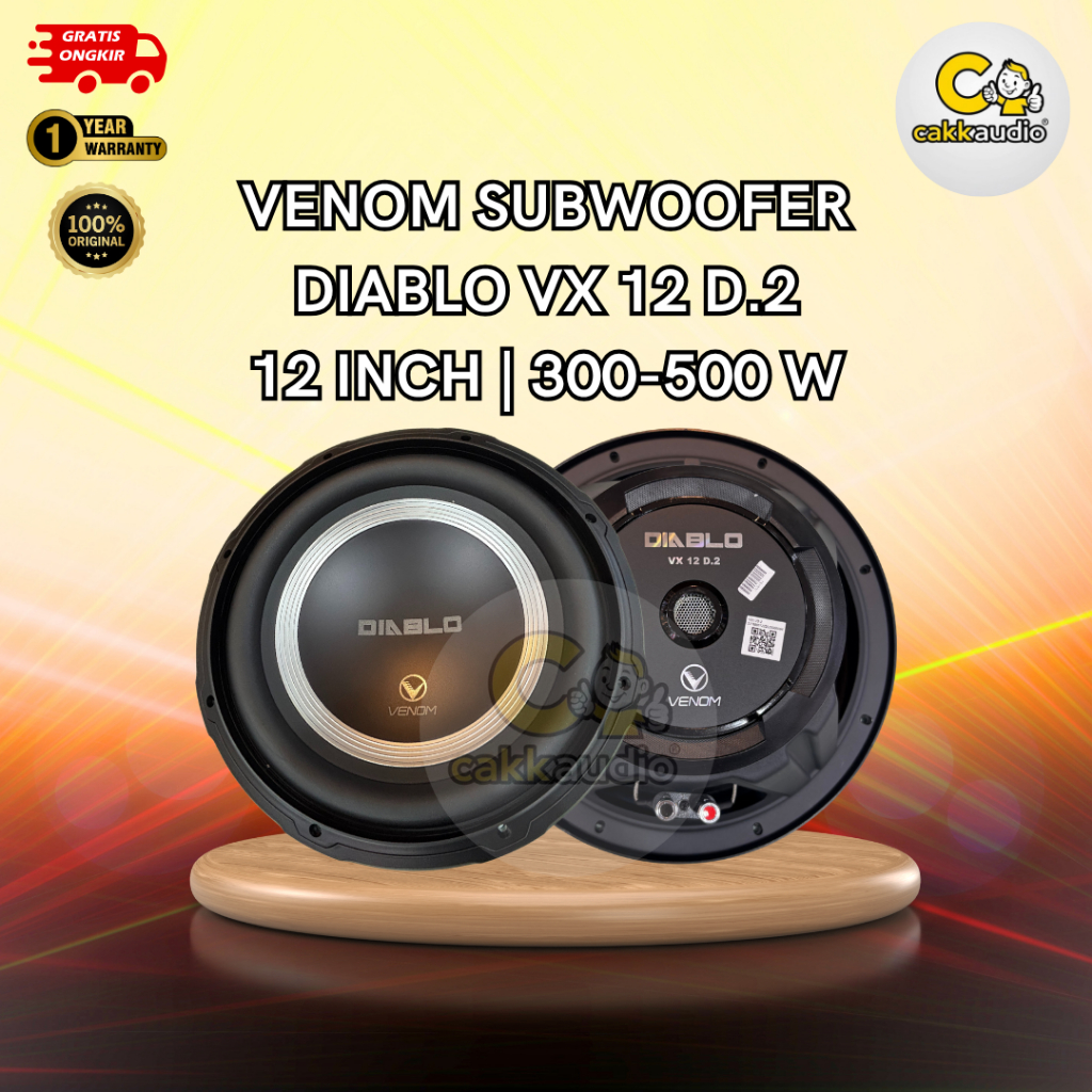 Subwoofer Speaker Mobil Venom Diablo VX 12 D.2 | 12 Inch | 200 W