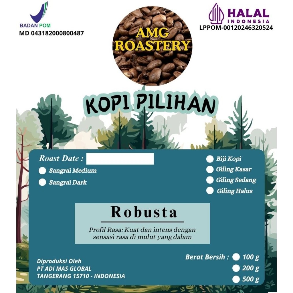 

Kopi Premium Robusta Temanggung – Biji atau Bubuk – 100g / 200g / 500g – Fresh Roast, Halal & BPOM