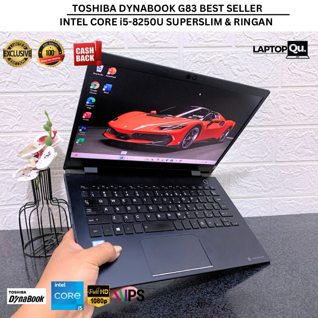 LAPTOP DYNABOOK G83 i5 GEN 8 RAM 8GB/SSD 256GB/FULLHD IPS/SUPERSLIM/GRADE A