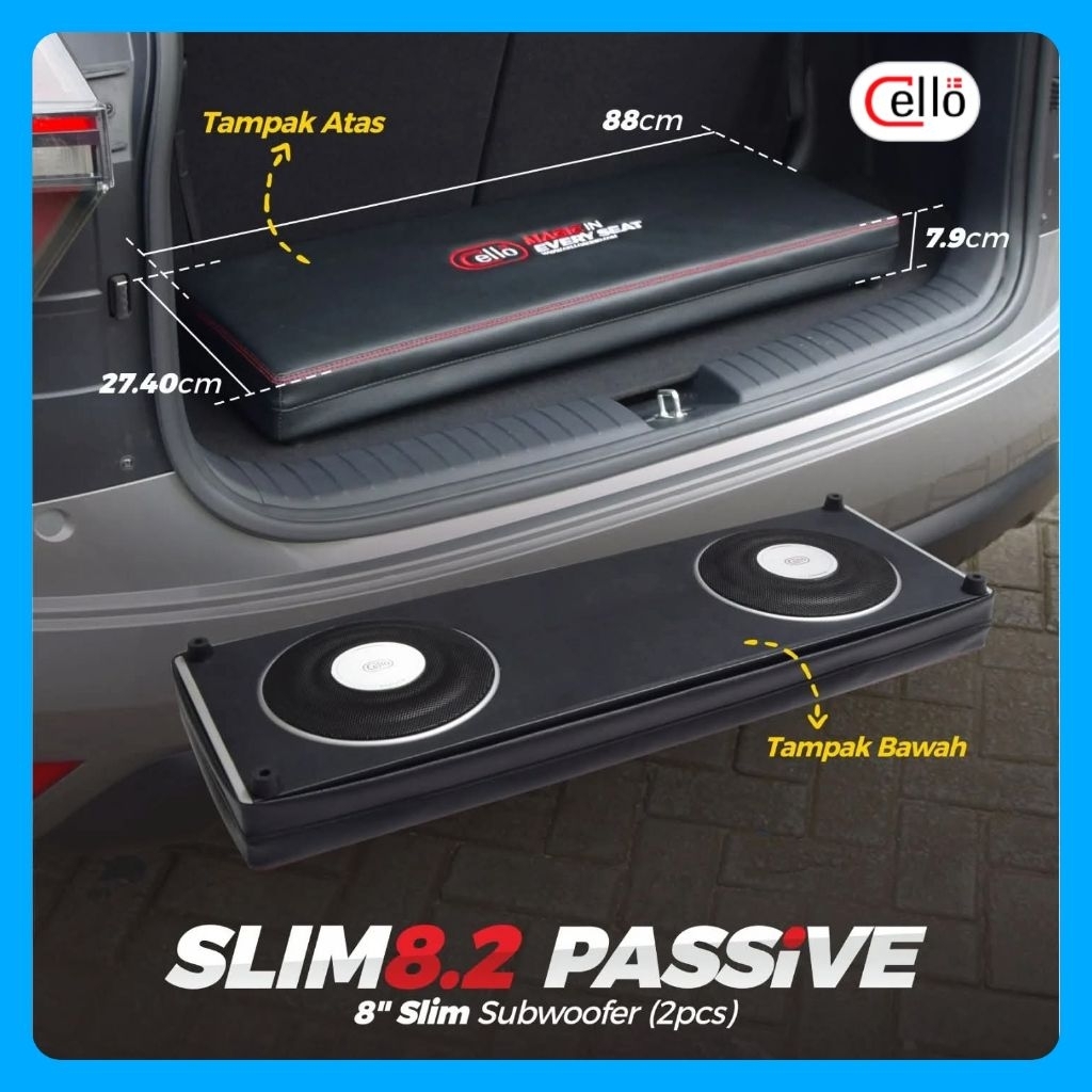 Cello SLIM8.2 / SLIM8.2 PASSIVE - Subwoofer 8" inch Pasif