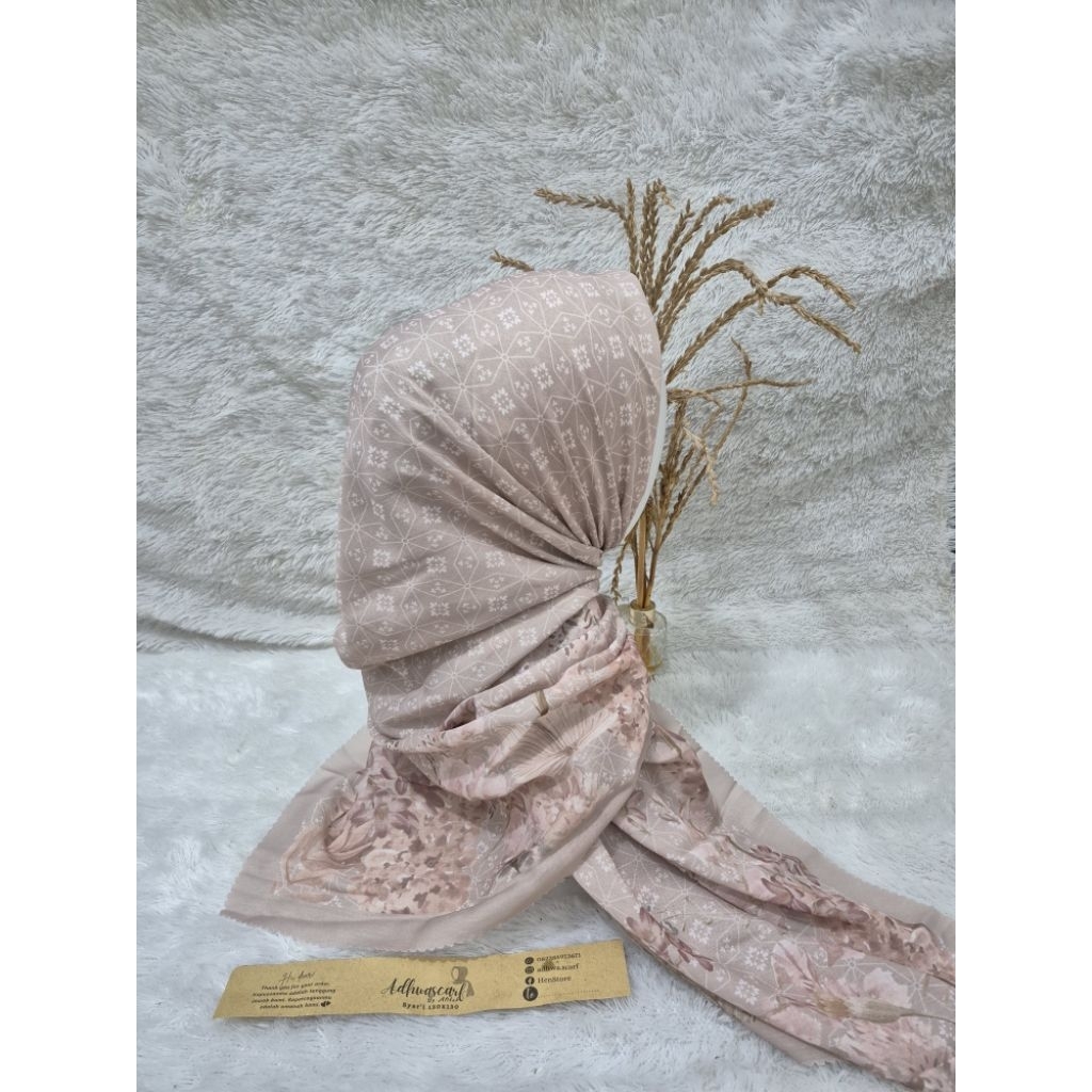 Hijab Voal Premium Syar'i/Hijab Voal Segi Empat/Syar'i Motif/Voal Syar'i