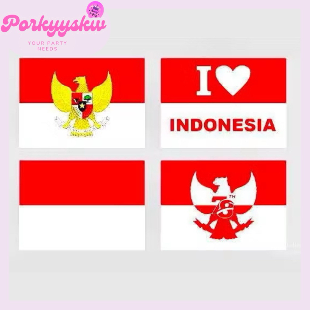 

[Porkyyskw] Sticker/ Stiker Pipi Bendera Merah Putih Kemerdekaan Indonesia