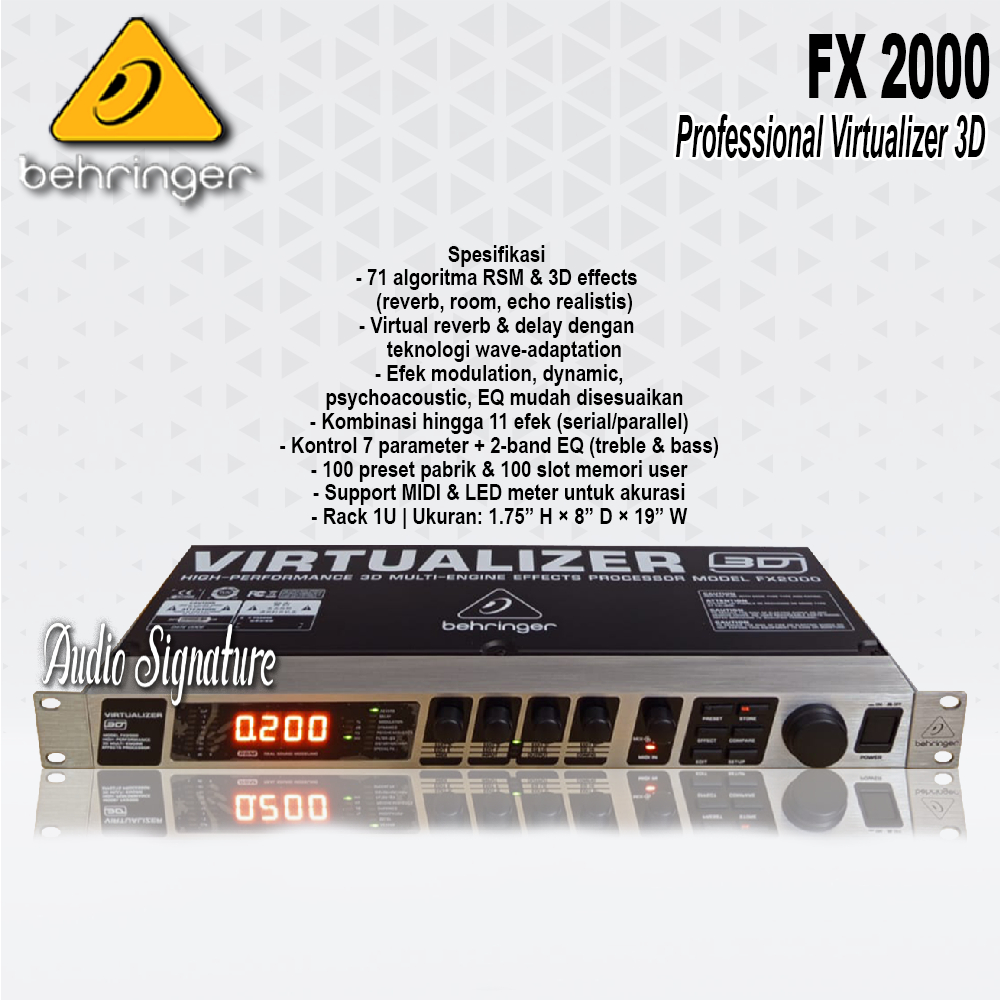 Effect Vocal Efek Vokal Virtualizer 3D BEHRINGER FX 2000 | FX2000 Original