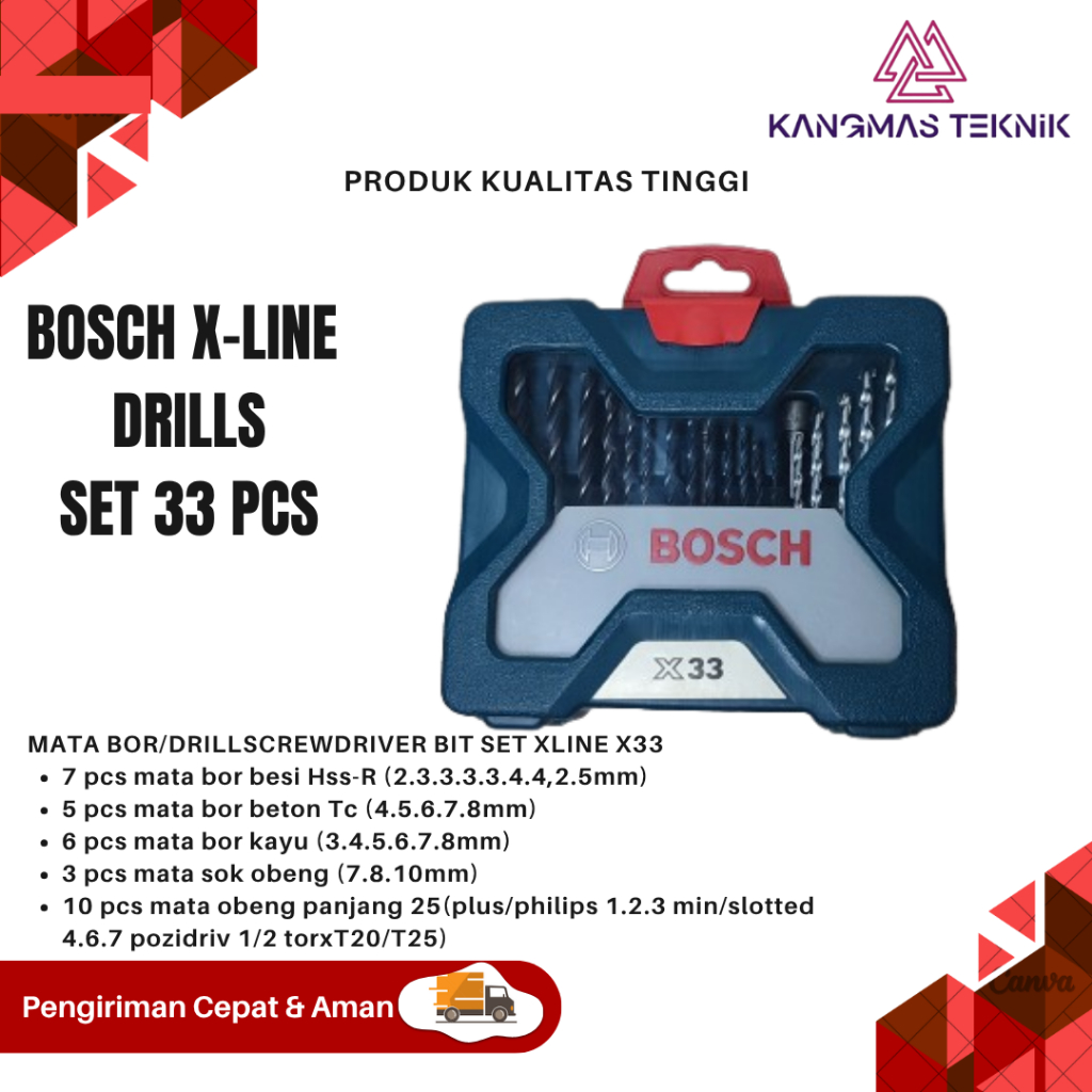 Bosch X-Line Set, Mata Bor set, mata bor Bosch