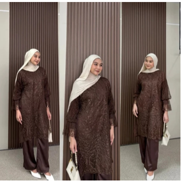 COD |Jenna Set Pakaian Kondangan dan Pesta | Set Celana + Tunik Termurah