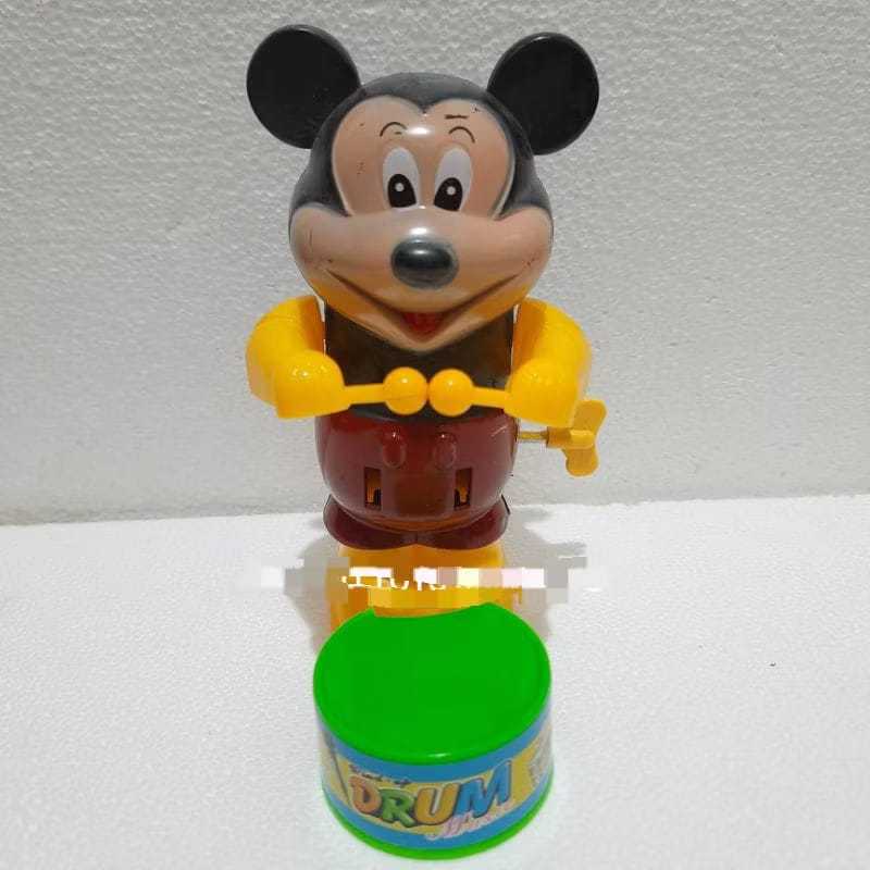 Mainan Drum Band Putar Kunci Karakter Lucu Mainan Drum Band Hello Kitty / Doraemon / Monyet Musik Ba