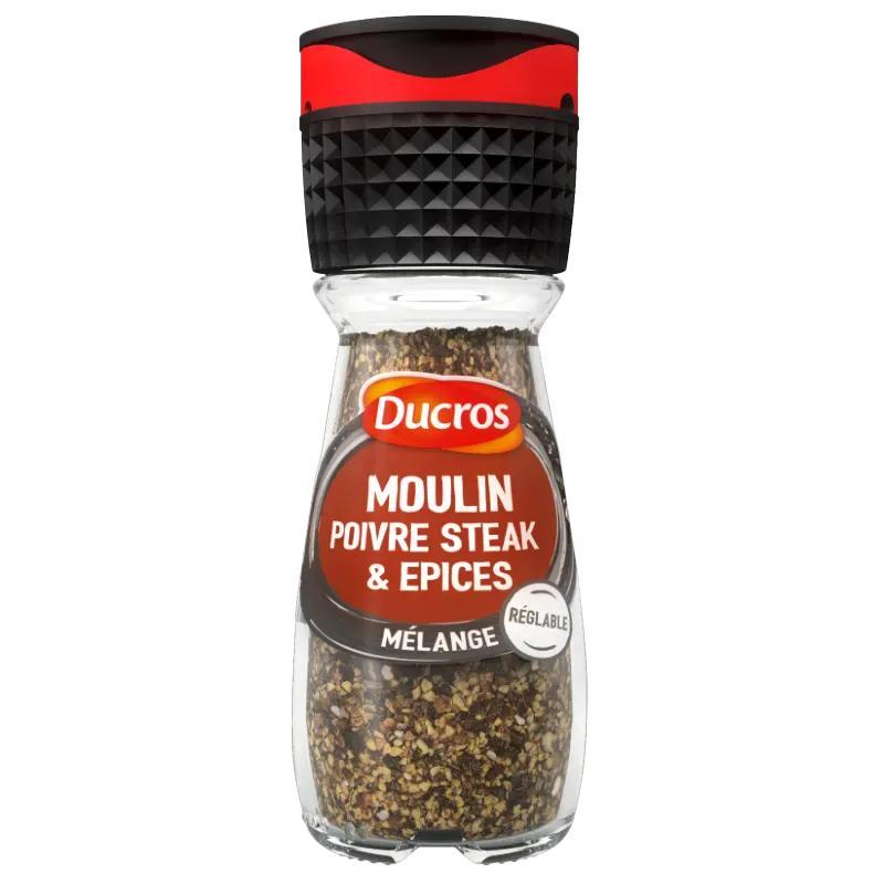 

Ducros Moulin Poivre Steak & Epices Pepper Steak Seasoning Grinder Mill Bumbu Serba Guna Steak Daging Gilingan