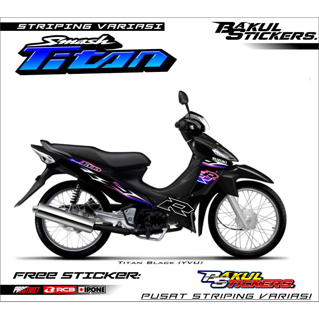 STRIPING VARIASI SUZUKI SMASH TITAN  / STICKER LIST VARIASI MOTOR SUZUKI SMASH TITAN