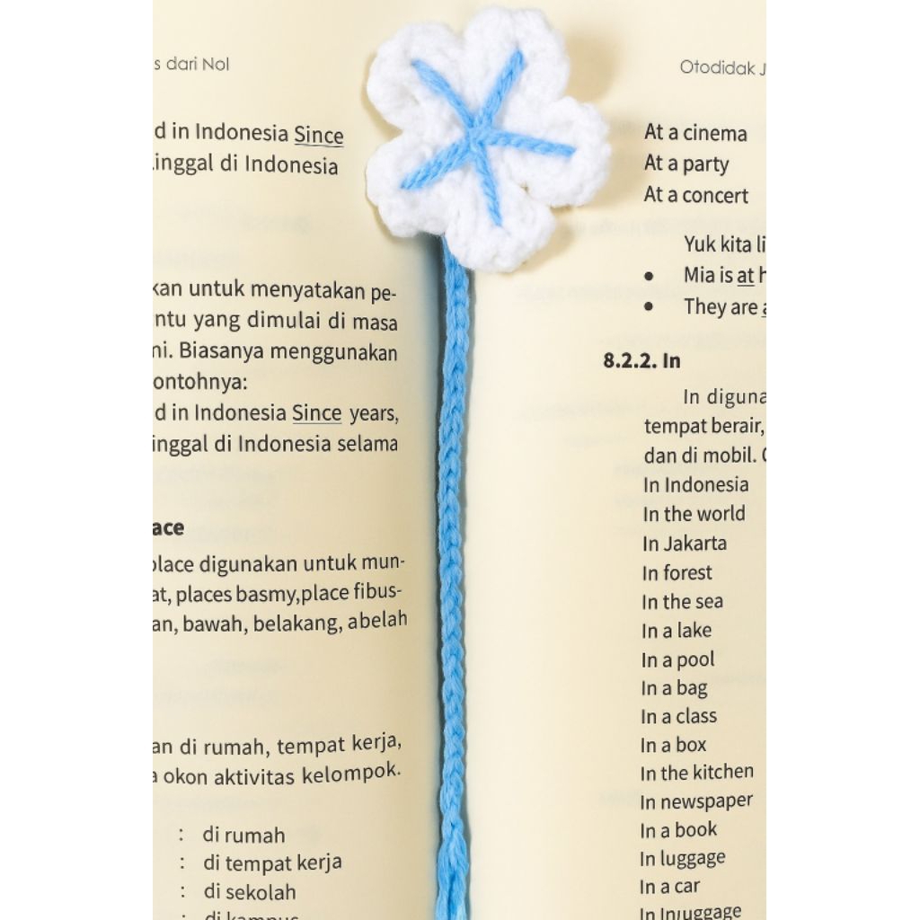 

bookmark crochet bunga handmade