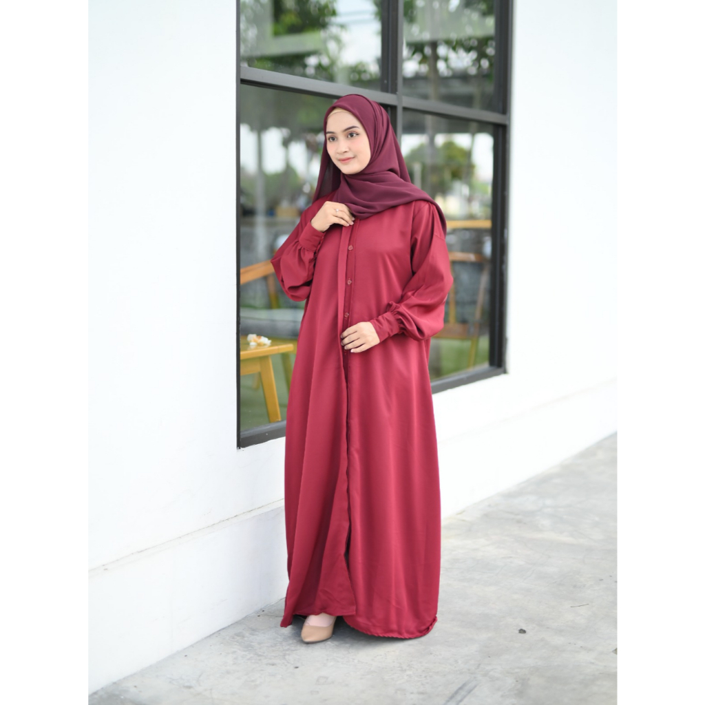 Aisheedaily Baju Gamis Wanita Zahra Kekinian Terbaru 2025 Pesta Elegan Kondangan Simple LebaranModel