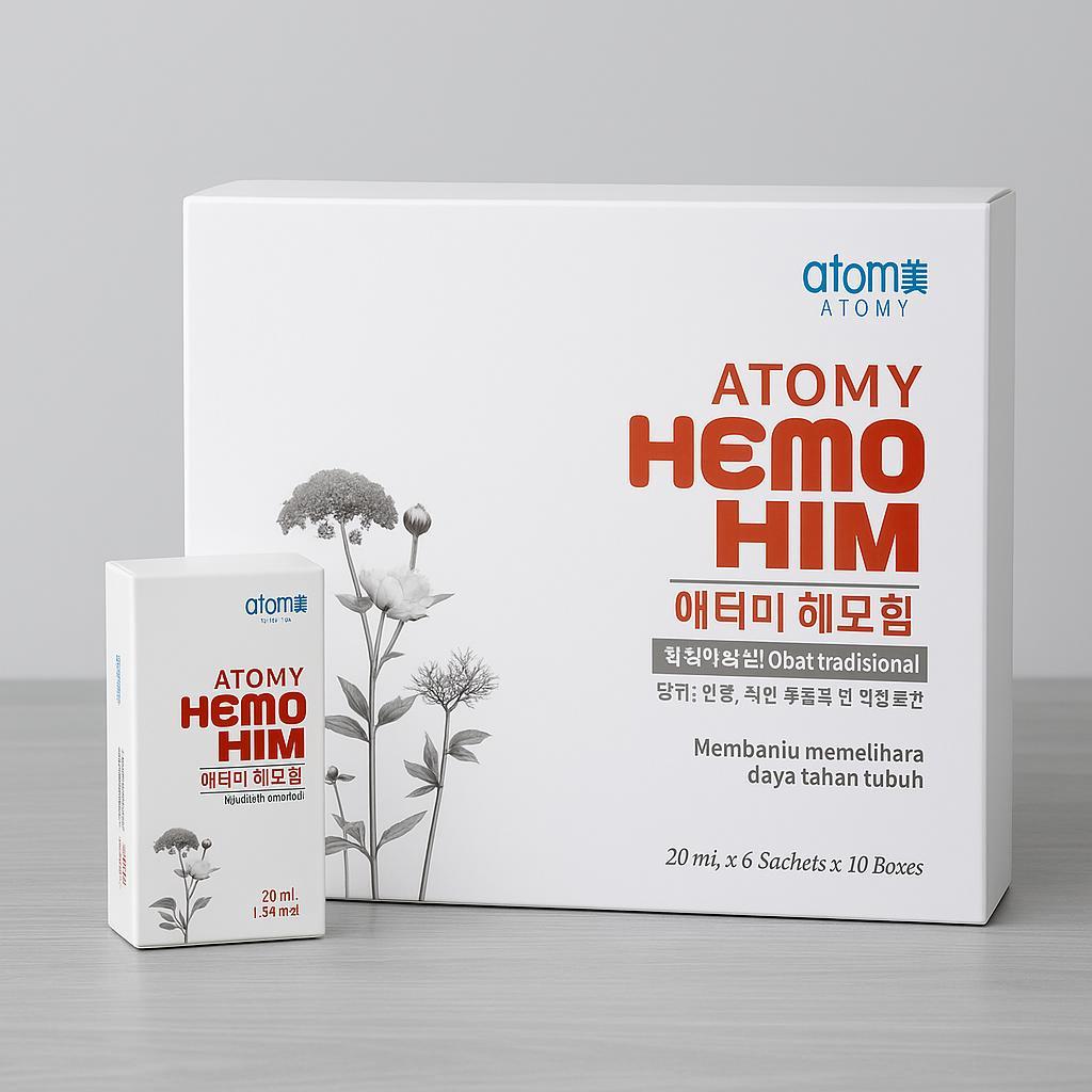 Atomy HemoHIM – Suplemen Herbal Korea | Imunitas & Energi dan Stamina I Box Kecil (isi 6 sachet)
