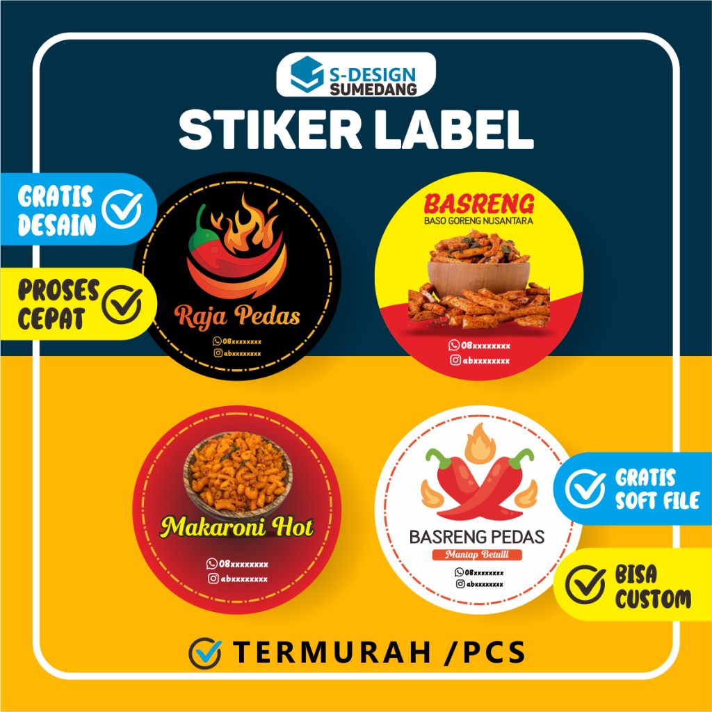 

STIKER SNACK TEBAIK 6X6CM CABANG SUMEDANG / STIKER / LABEL / SNACK / STIKER LABEL / STIKER SNACK