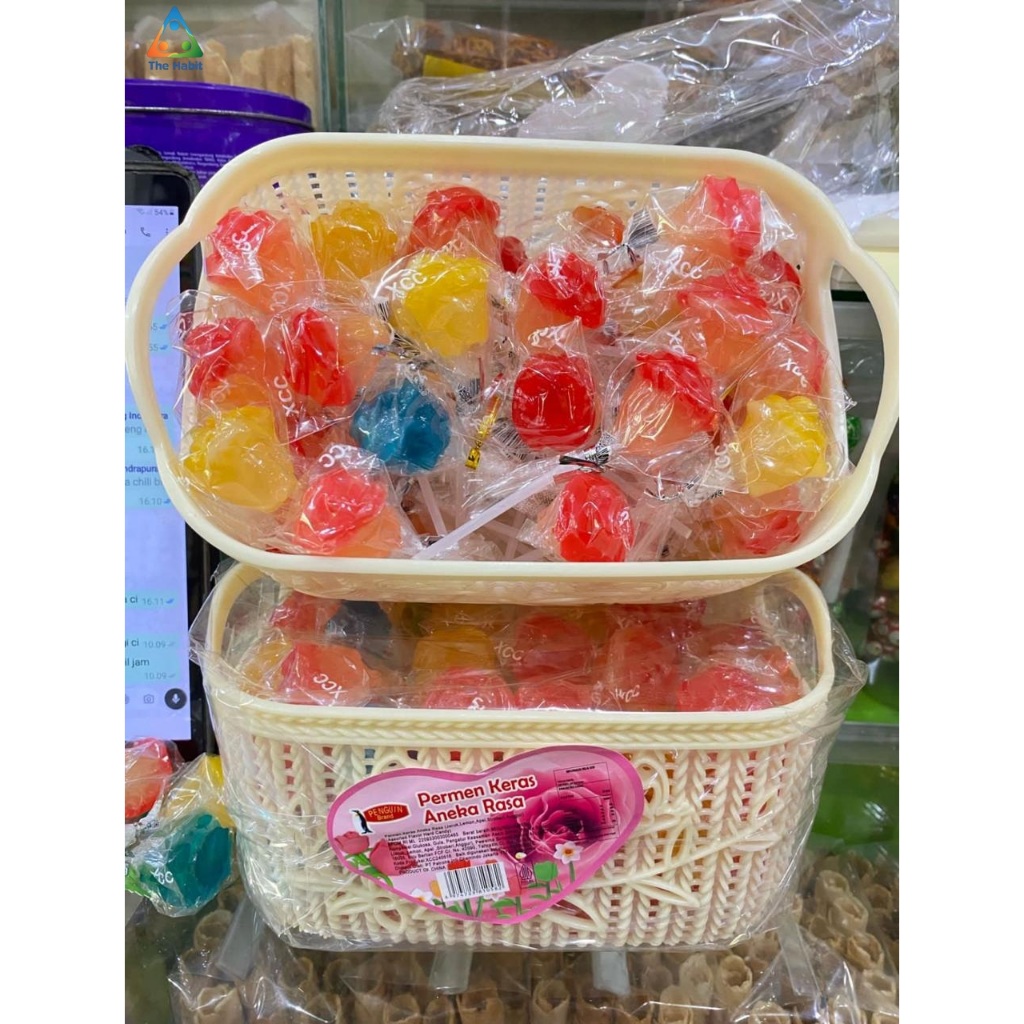 

(The Habit) Permen Mawar keranjang 60 pcs