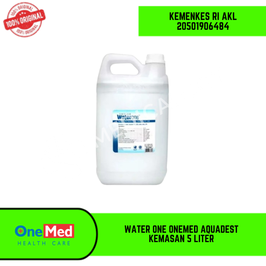 Water One Onemed 5 Liter Aquadest Aqua Destillata Steril