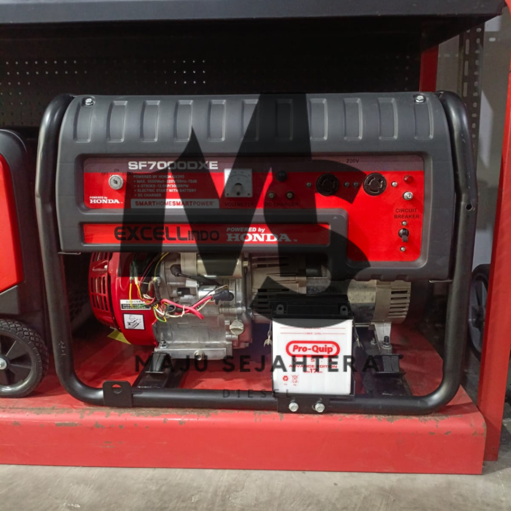 GENSET 5000 WATT ENGINE HONDA MERK EXCELL SF7000DXE