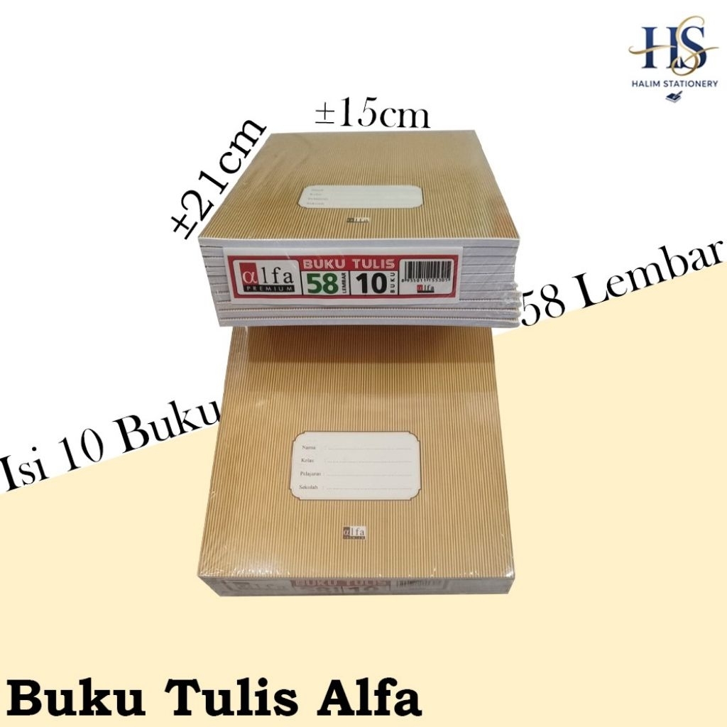 

Buku Tulis Alfa 58 Lembar Craff isi 10 Buku per Pack - Alat Tulis Kantor/ATK Murah Medan